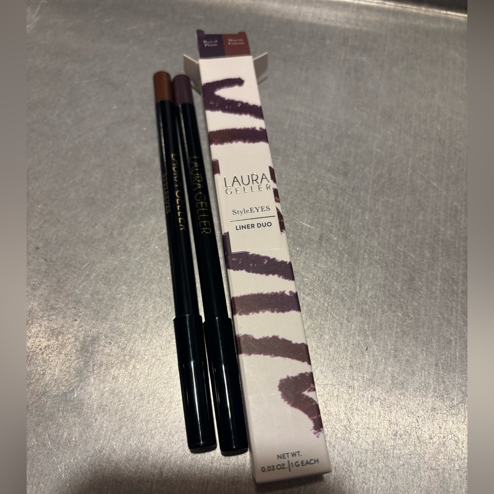 Laura Geller Dual Eyeliner Set — Plum & Warm Brown Pencils